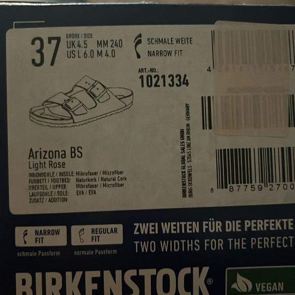 Birkenstock Arizona Vegan Brand New with box and tags ..beautiful 🥰 - Picture 14 of 15